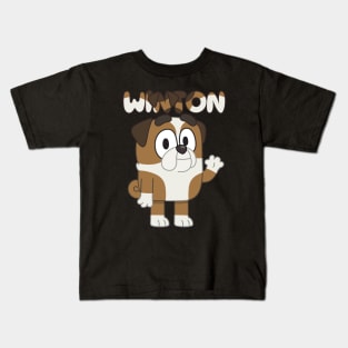 Winton is an English bulldog Kids T-Shirt